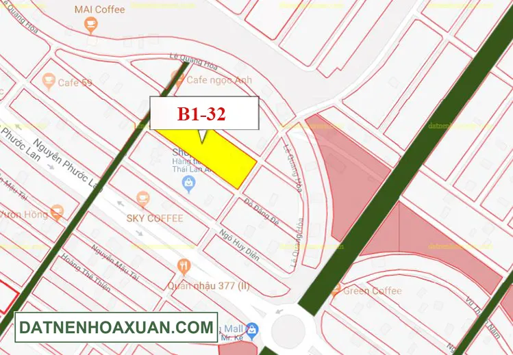 B1.32, Lô 24 - Hòa Xuân (Giai Đoạn 1A) |Sàn Đất Nền Hòa Xuân