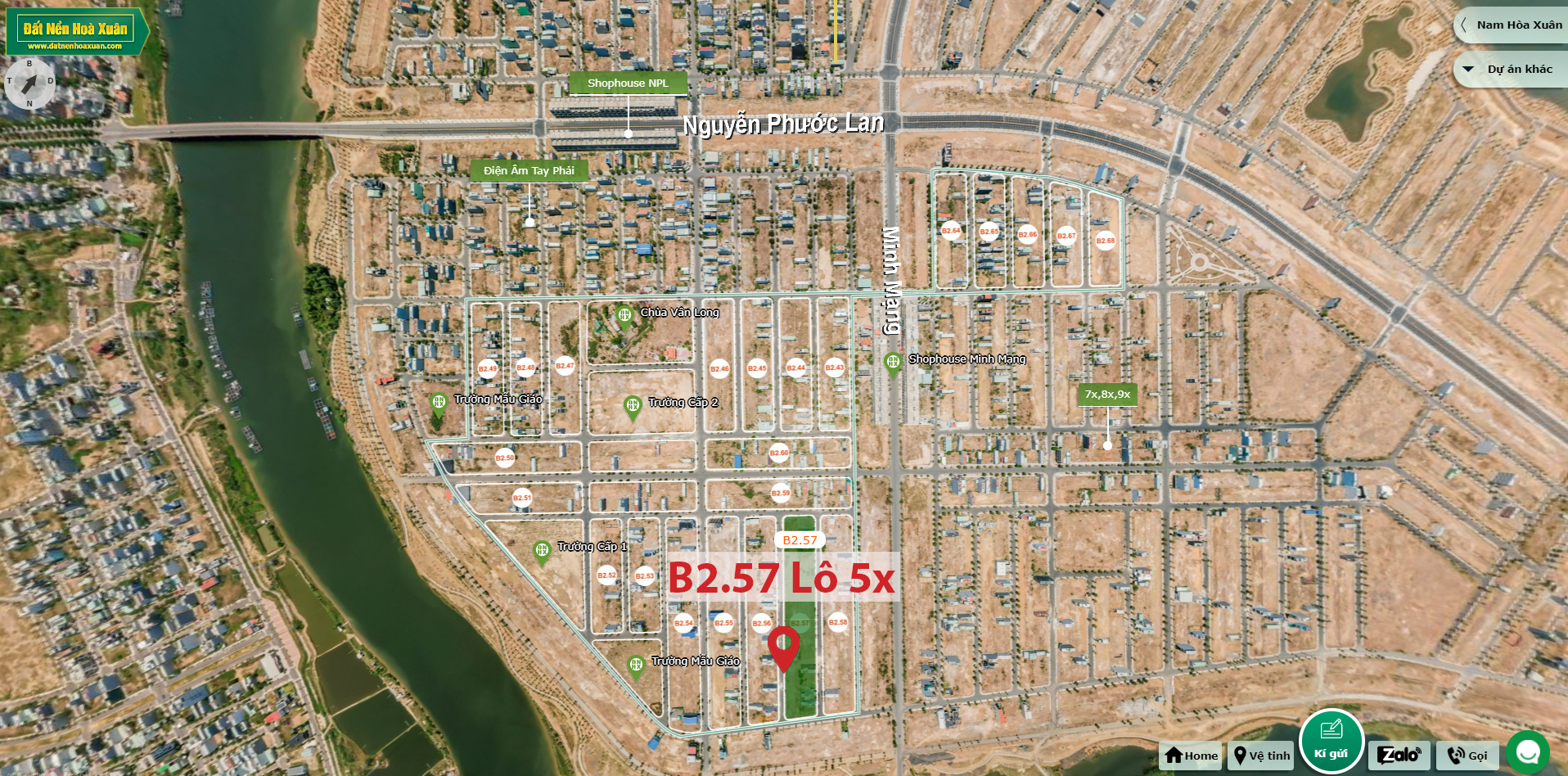 B2.57, Lô 5X - Khu đô thị Nam Hòa Xuân |Sàn Đất Nền Hòa Xuân