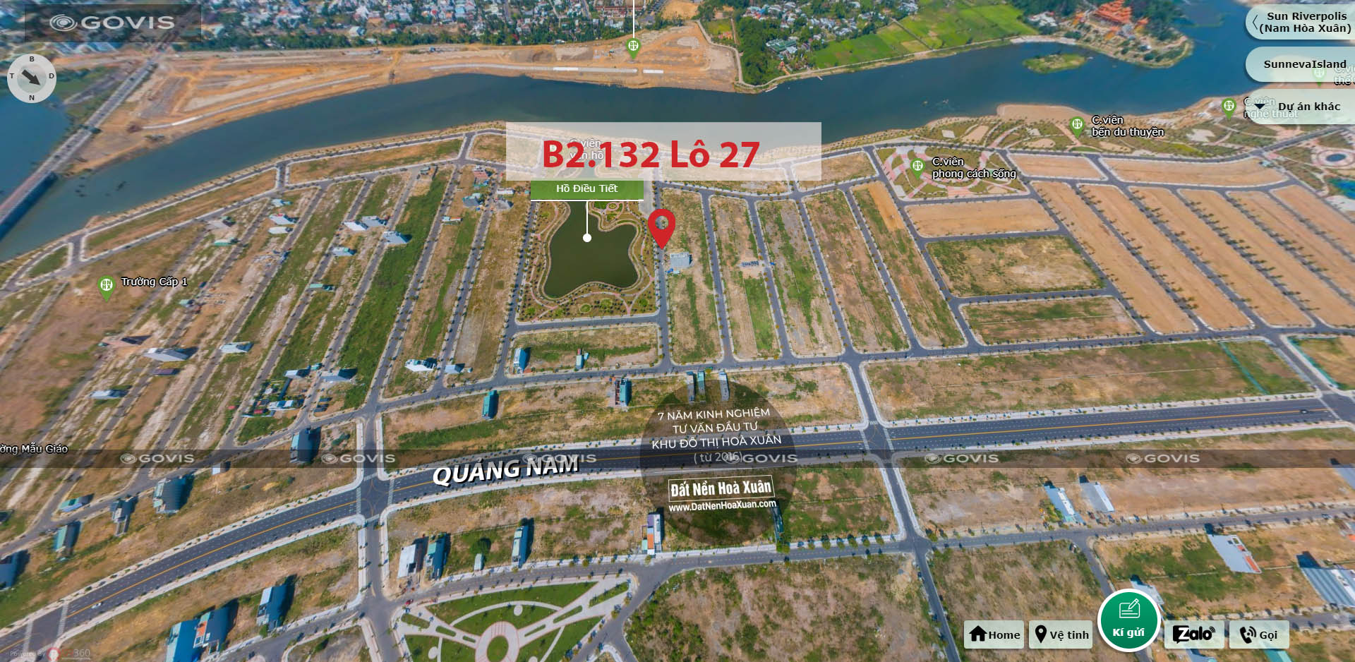 Biệt thự, B2.132, Lô 27 - Khu đô thị Nam Hòa Xuân |Sàn Đất Nền Hòa Xuân