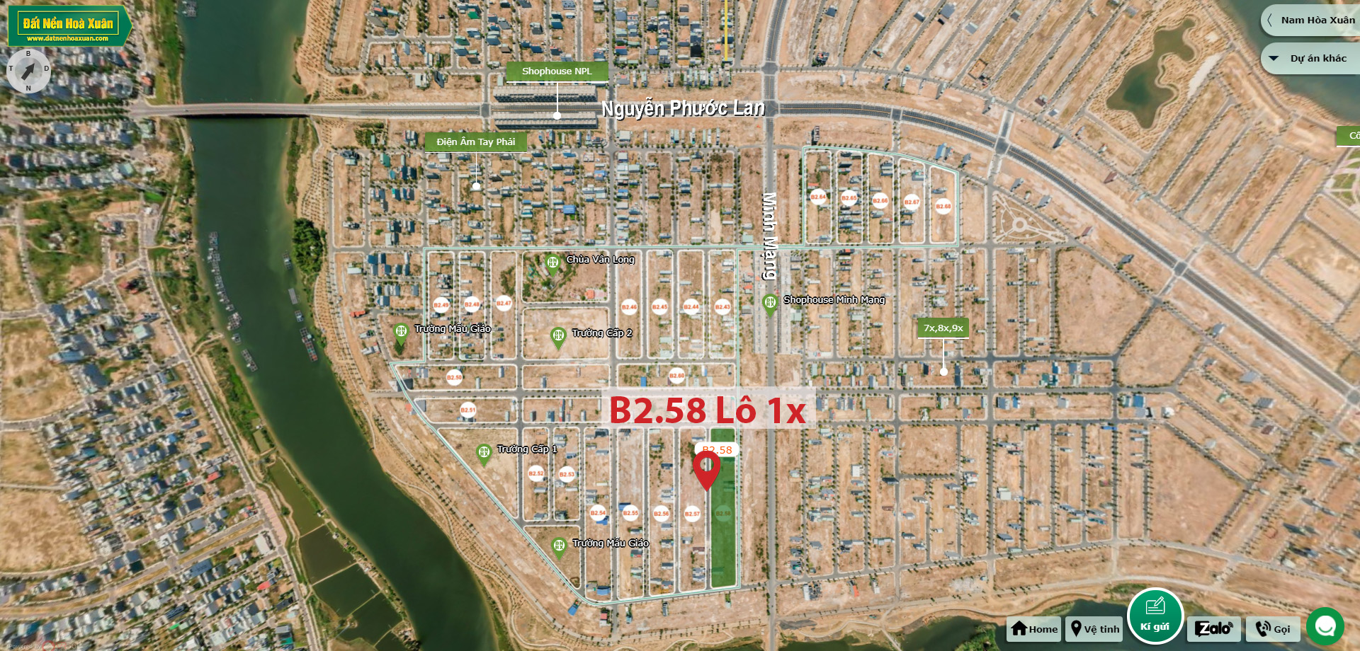 B2.58, Lô 1X - Khu đô thị Nam Hòa Xuân |Sàn Đất Nền Hòa Xuân