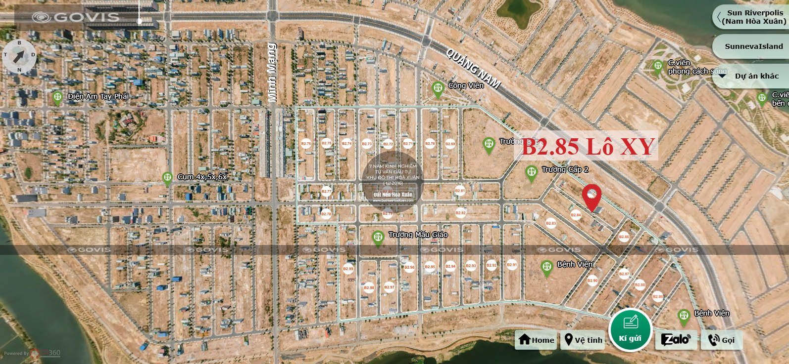 B2.85, Lô XY - Khu đô thị Nam Hòa Xuân |Sàn Đất Nền Hòa Xuân