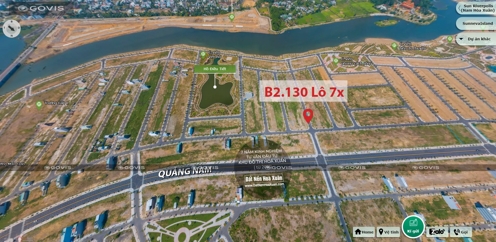B2.130, Lô 7X - Khu đô thị Nam Hòa Xuân |Sàn Đất Nền Hòa Xuân
