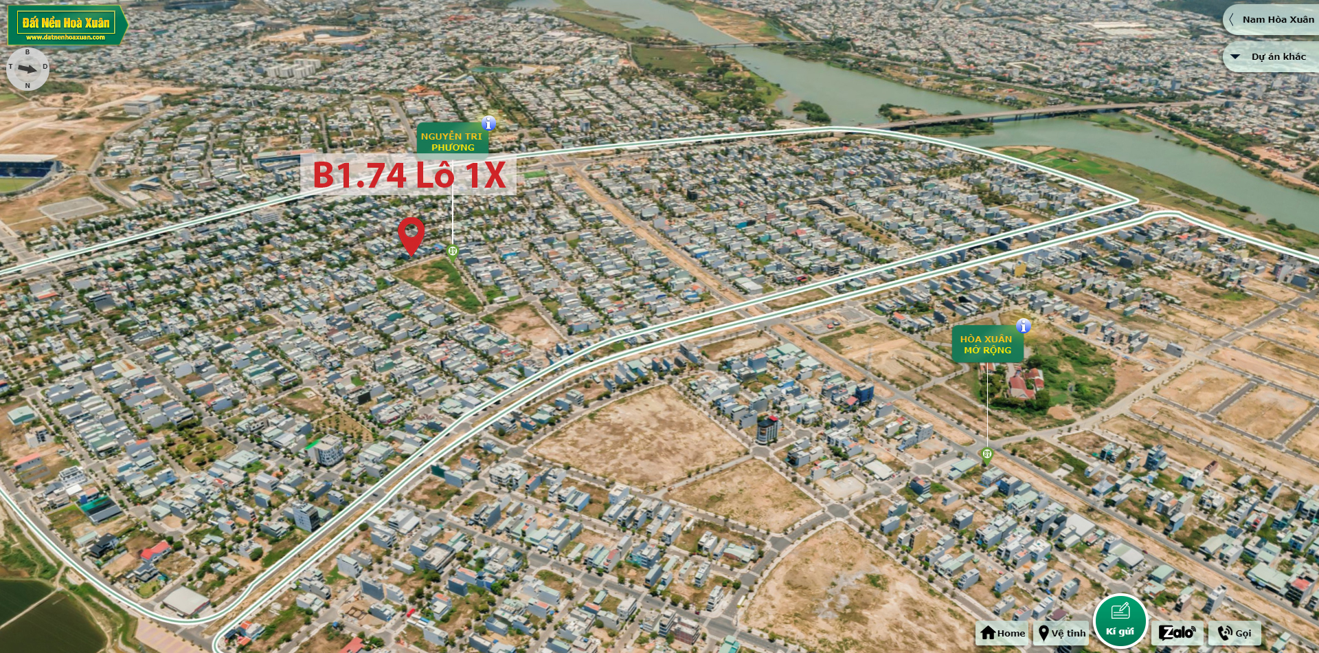 B1.74, Lô 1X - Khu đô thị Nguyễn Tri Phương |Sàn Đất Nền Hòa Xuân