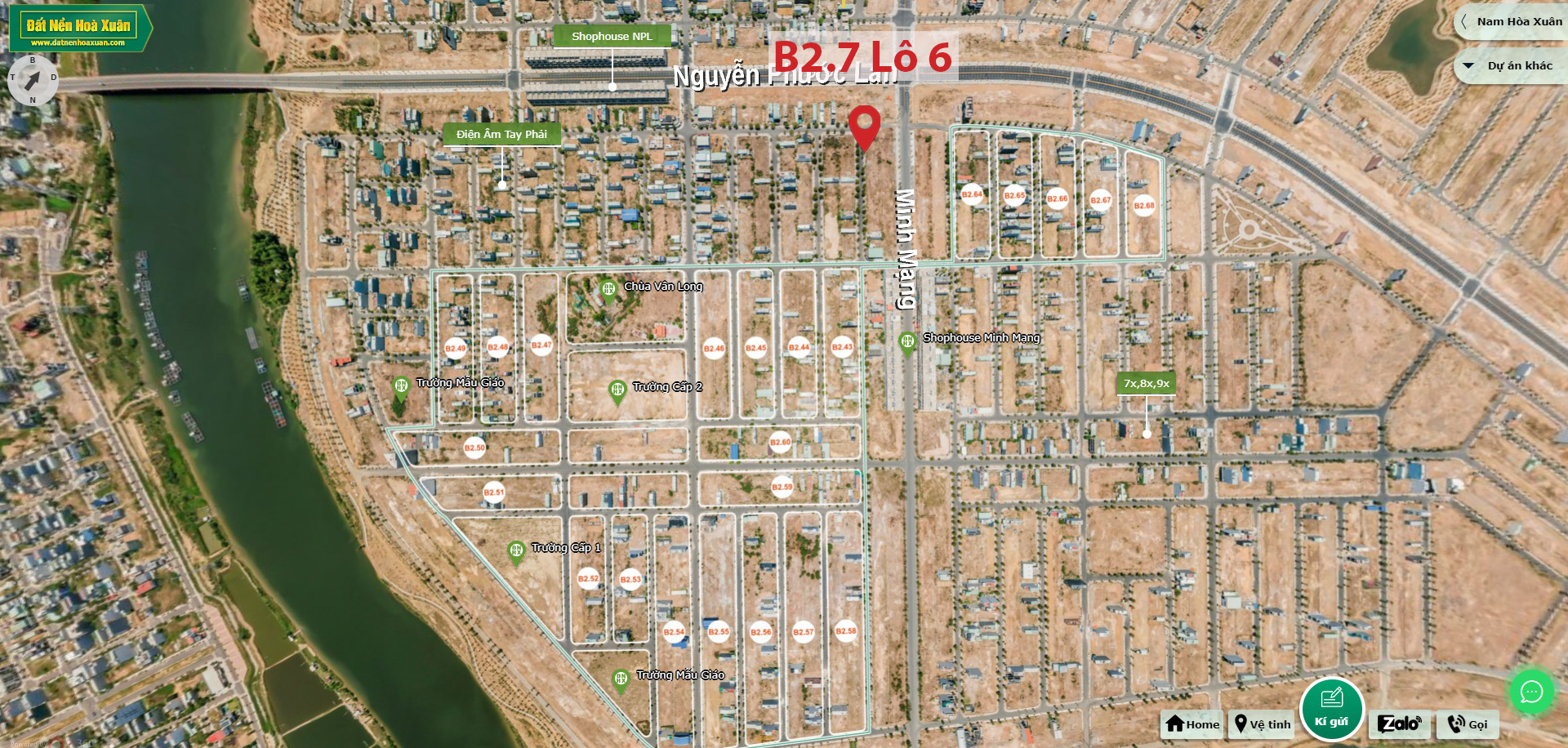 B2.7, Lô 6 - Khu đô thị Nam Hòa Xuân |Sàn Đất Nền Hòa Xuân