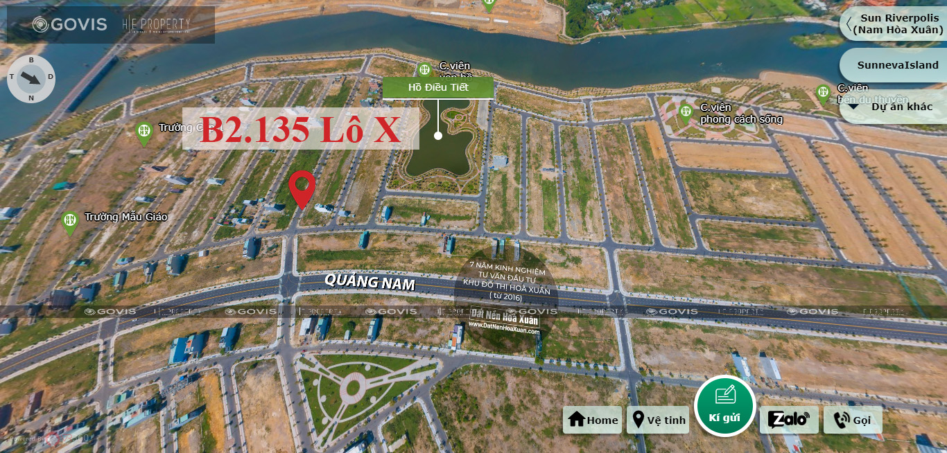 B2.135, Lô X - Khu đô thị Nam Hòa Xuân |Sàn Đất Nền Hòa Xuân