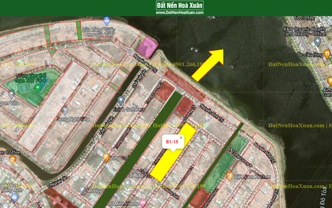 B1.15, Lô 25 - Đảo Vip |Sàn Đất Nền Hòa Xuân