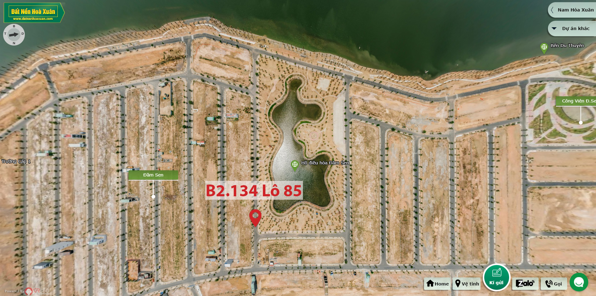 B2.134 , Lô 85 - Khu đô thị Nam Hòa Xuân |Sàn Đất Nền Hòa Xuân