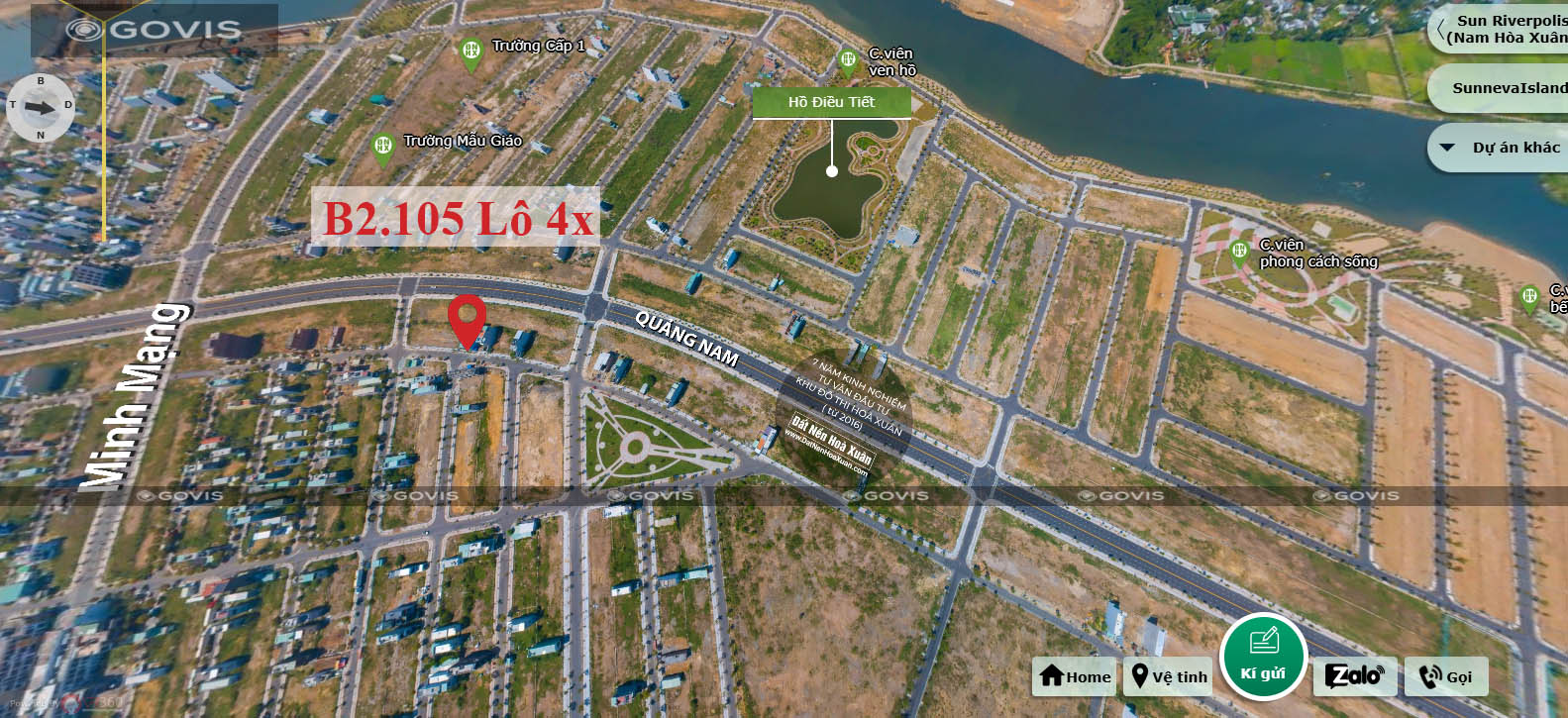 B2.105, Lô 4X - Khu đô thị Nam Hòa Xuân |Sàn Đất Nền Hòa Xuân