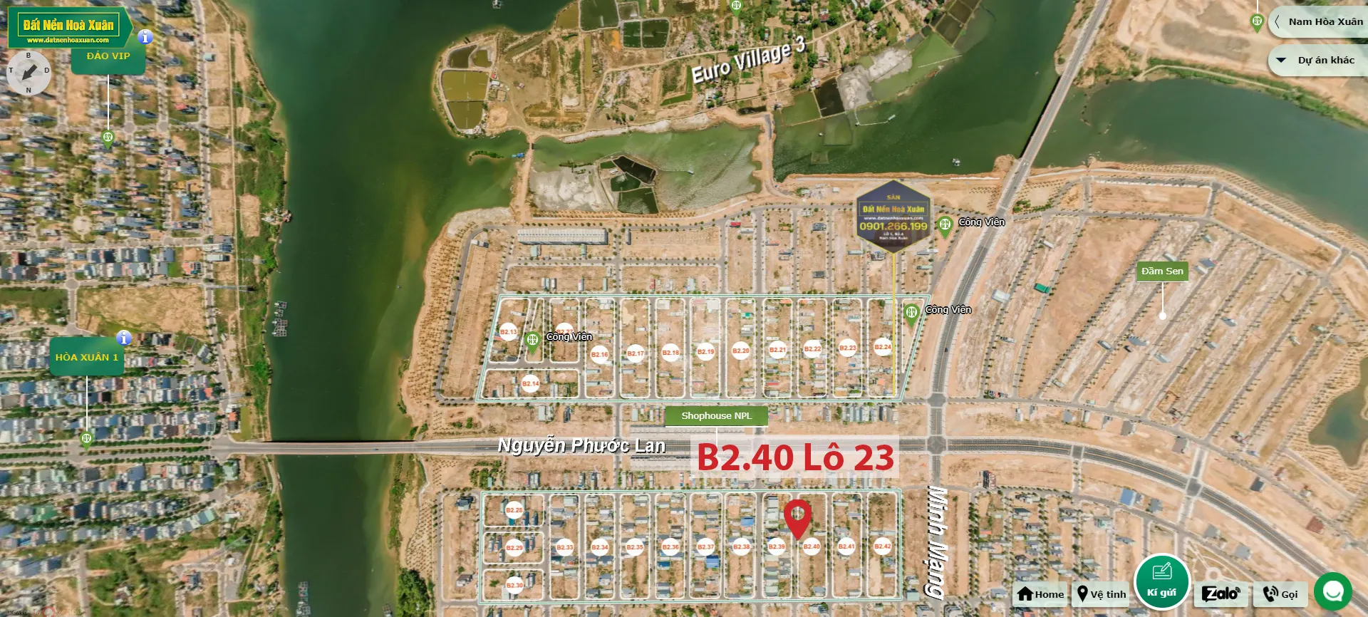 B2.40, Lô 23 - Khu đô thị Nam Hòa Xuân |Sàn Đất Nền Hòa Xuân