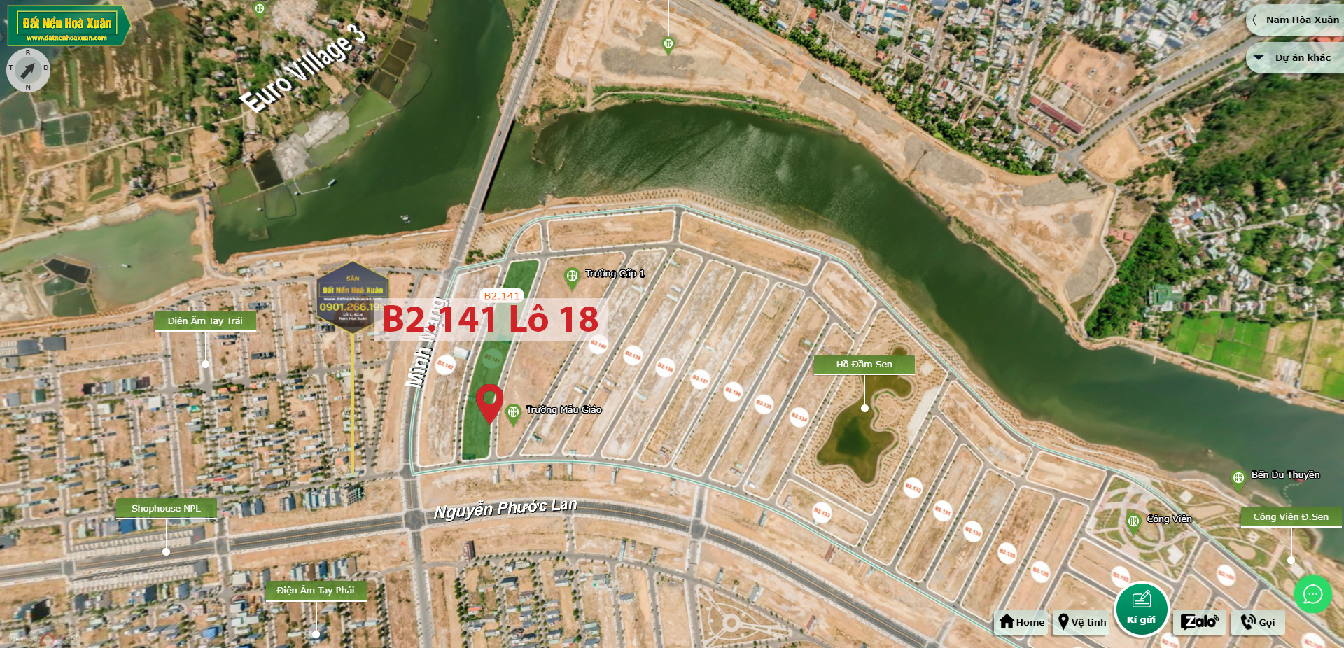 B2.141, Lô 18 - Khu đô thị Nam Hòa Xuân |Sàn Đất Nền Hòa Xuân