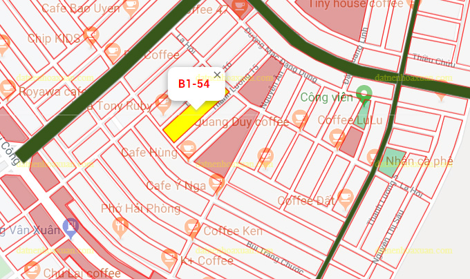 B1.54, Lô 23 - Khu đô thị Nguyễn Tri Phương |Sàn Đất Nền Hòa Xuân