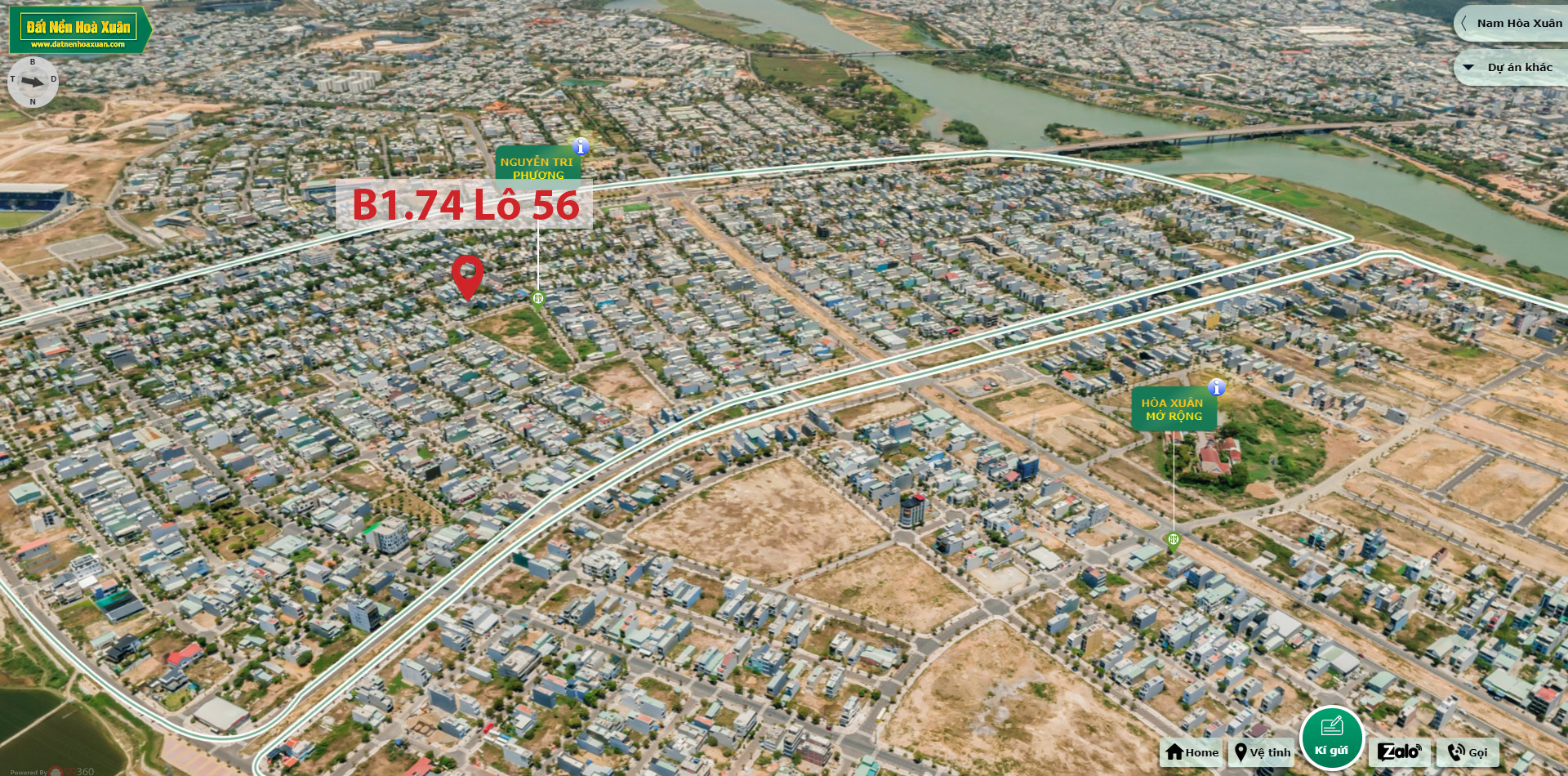 B1.74, Lô 56 - Khu đô thị Nguyễn Tri Phương |Sàn Đất Nền Hòa Xuân