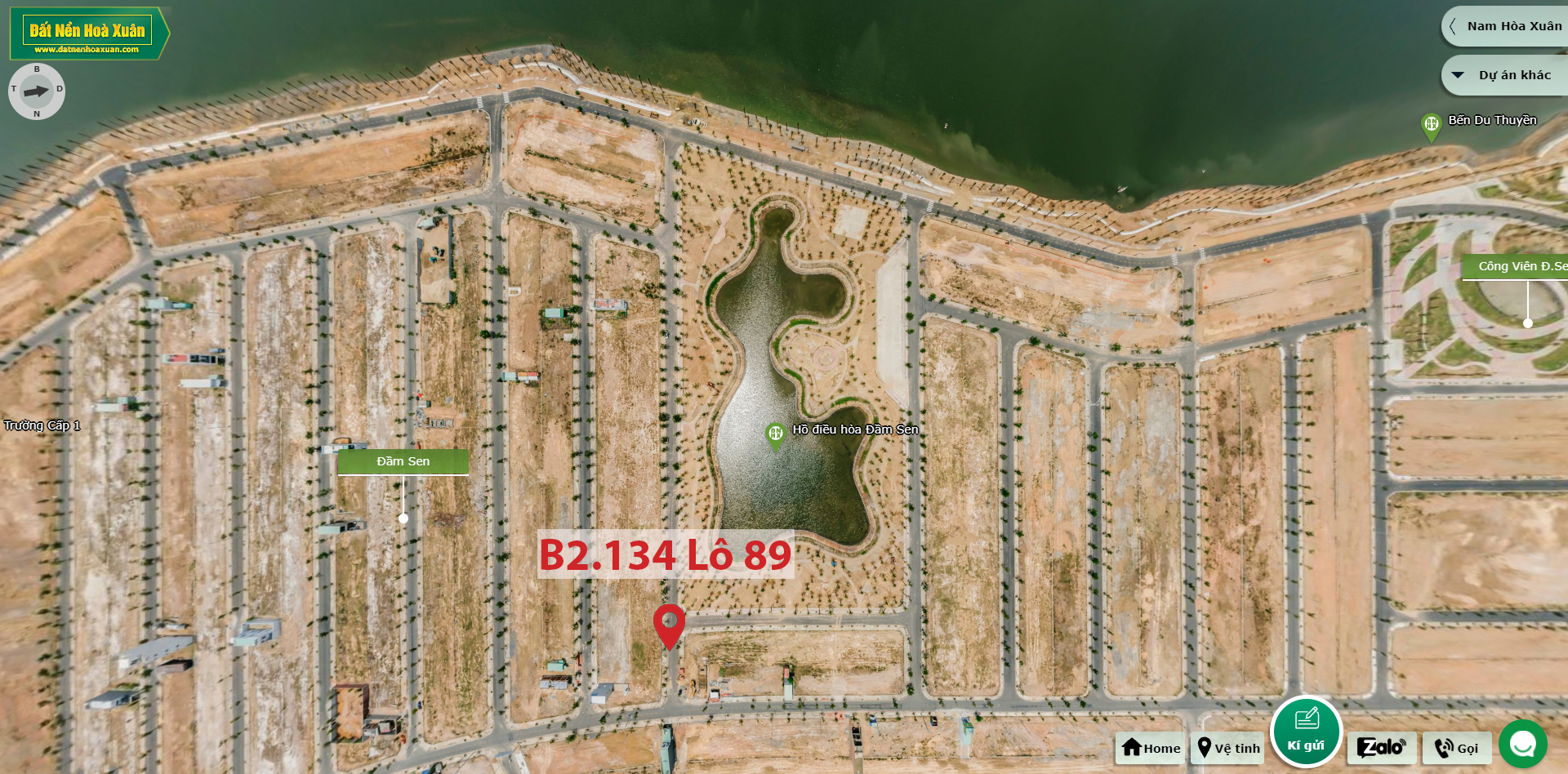B2.134, Lô 89 - Khu đô thị Nam Hòa Xuân |Sàn Đất Nền Hòa Xuân