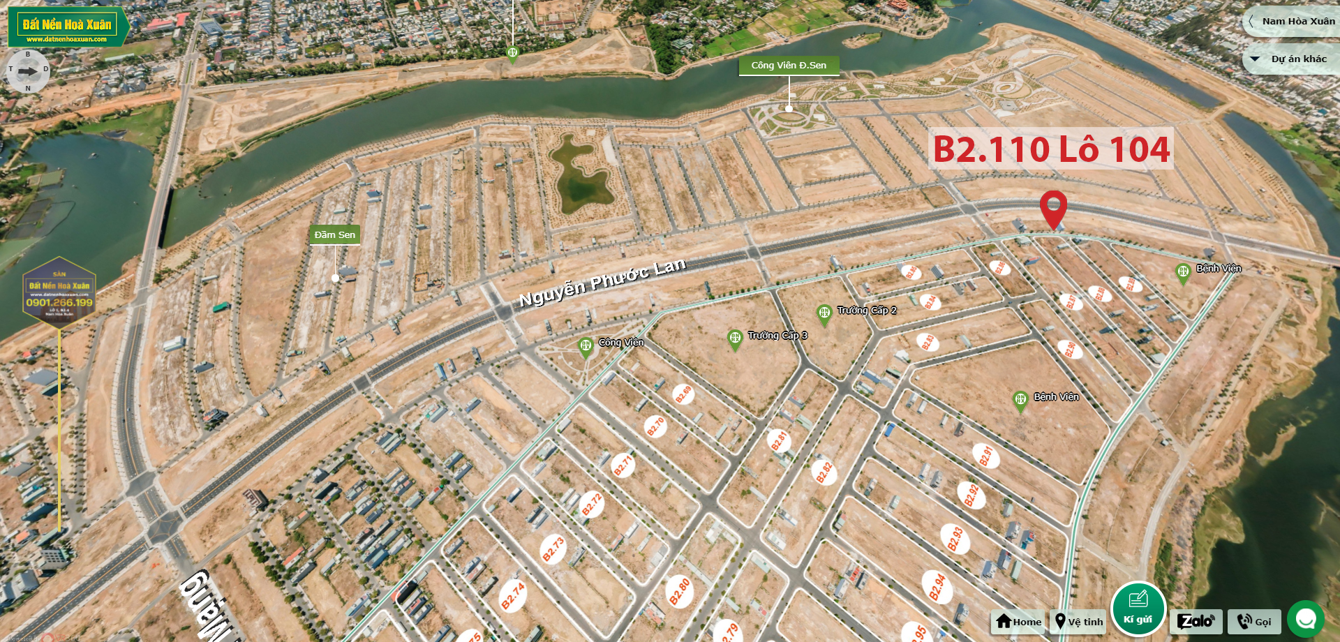 B2.110, Lô 104 - Khu đô thị Nam Hòa Xuân |Sàn Đất Nền Hòa Xuân