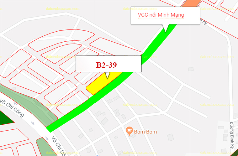 B2.39, Lô 8 - Khu đô thị Võ Chí Công |Sàn Đất Nền Hòa Xuân