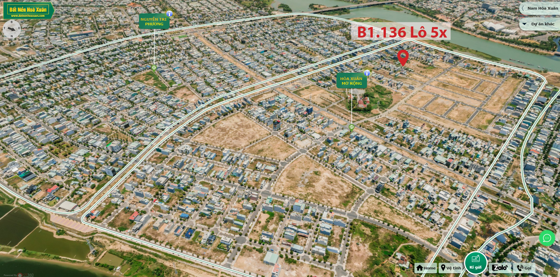 B1.136, Lô 5X - Khu đô thị Nguyễn Tri Phương |Sàn Đất Nền Hòa Xuân