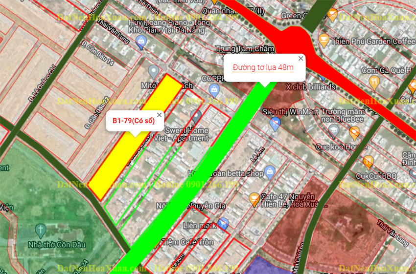B1.79, Lô 40 - Khu đô thị Nguyễn Tri Phương |Sàn Đất Nền Hòa Xuân