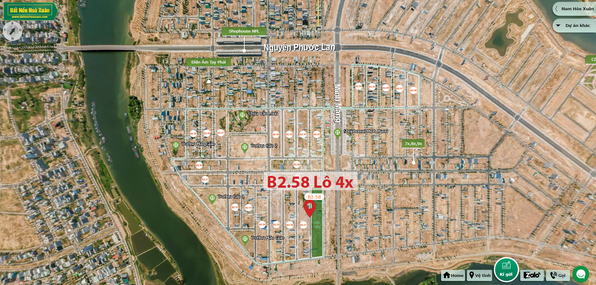 B2.58, Lô 4X - Khu đô thị Nam Hòa Xuân |Sàn Đất Nền Hòa Xuân