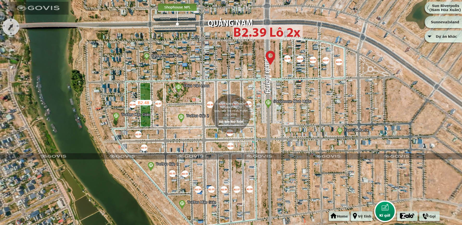 B2.39, Lô 2X - Khu đô thị Nam Hòa Xuân |Sàn Đất Nền Hòa Xuân