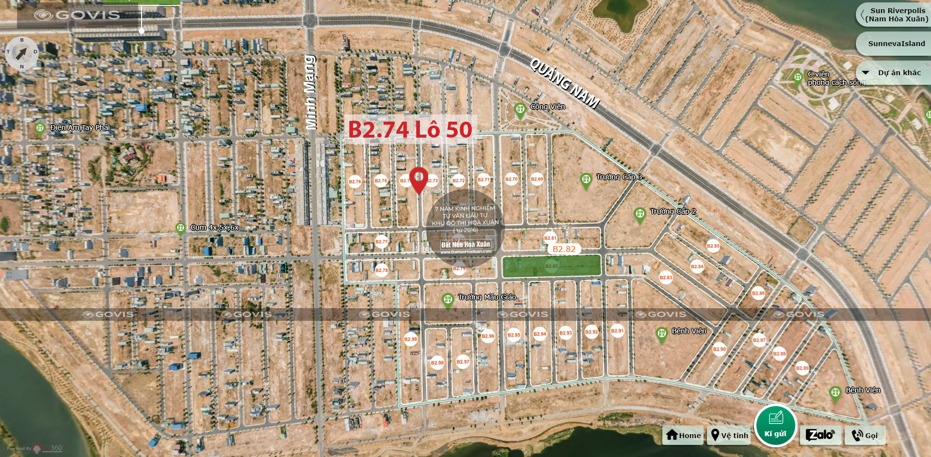 B2.74, Lô 50 - Khu đô thị Nam Hòa Xuân |Sàn Đất Nền Hòa Xuân