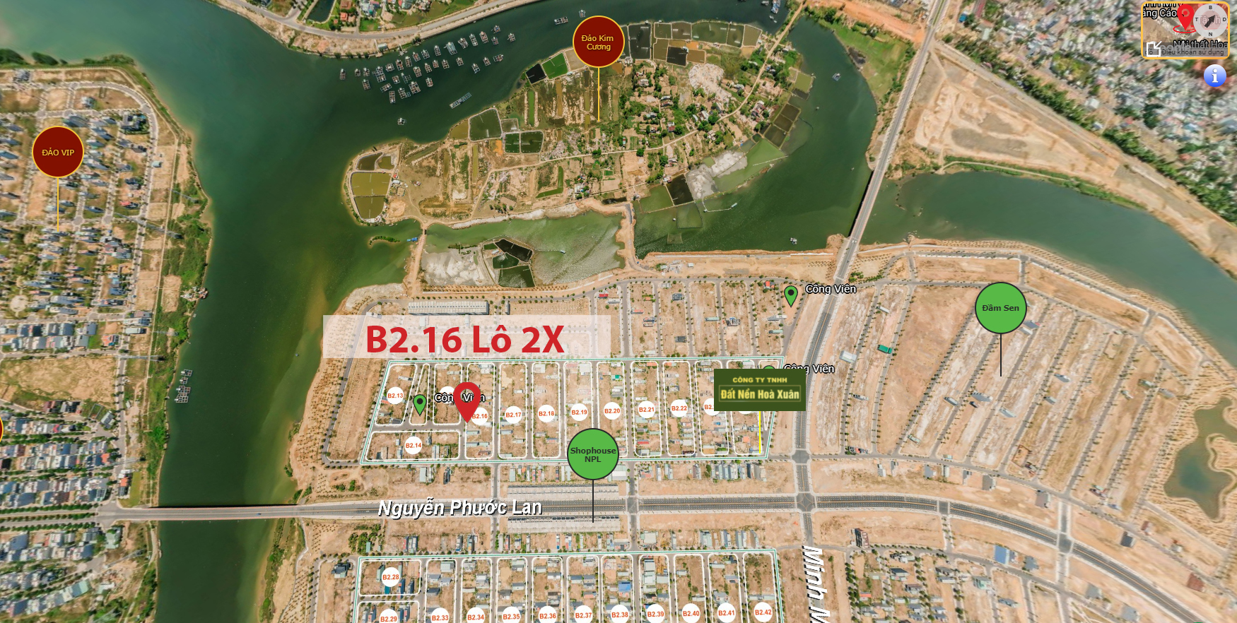 B2.16, Lô 2X - Khu đô thị Nam Hòa Xuân |Sàn Đất Nền Hòa Xuân