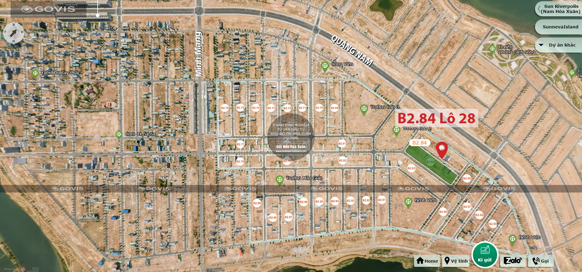 B2.84, Lô 28 - Khu đô thị Nam Hòa Xuân |Sàn Đất Nền Hòa Xuân