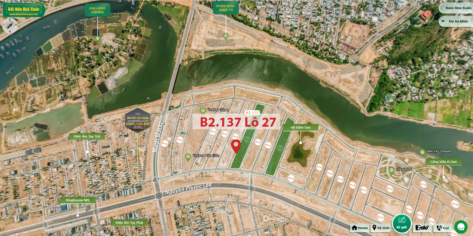 B2.137, Lô 27 - Khu đô thị Nam Hòa Xuân |Sàn Đất Nền Hòa Xuân