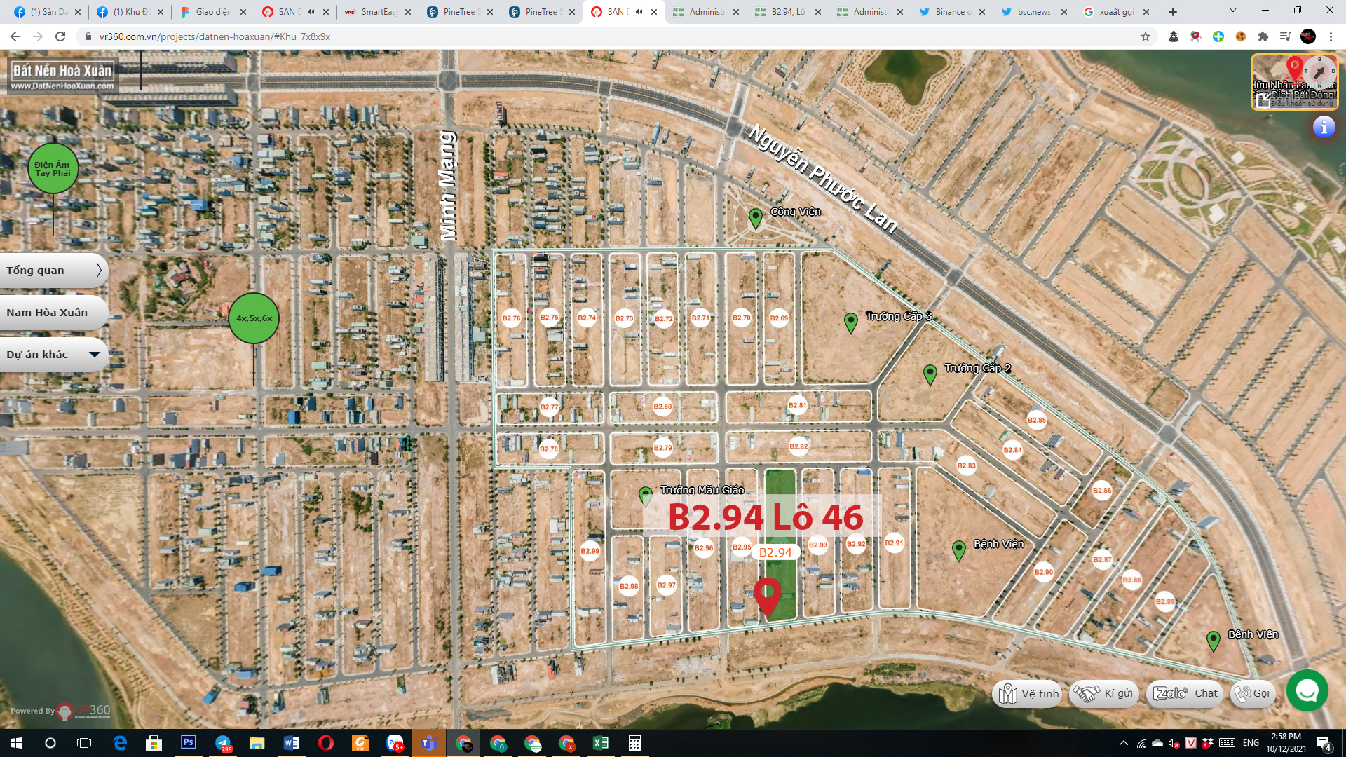 B2.94, Lô 46 - Khu đô thị Nam Hòa Xuân |Sàn Đất Nền Hòa Xuân