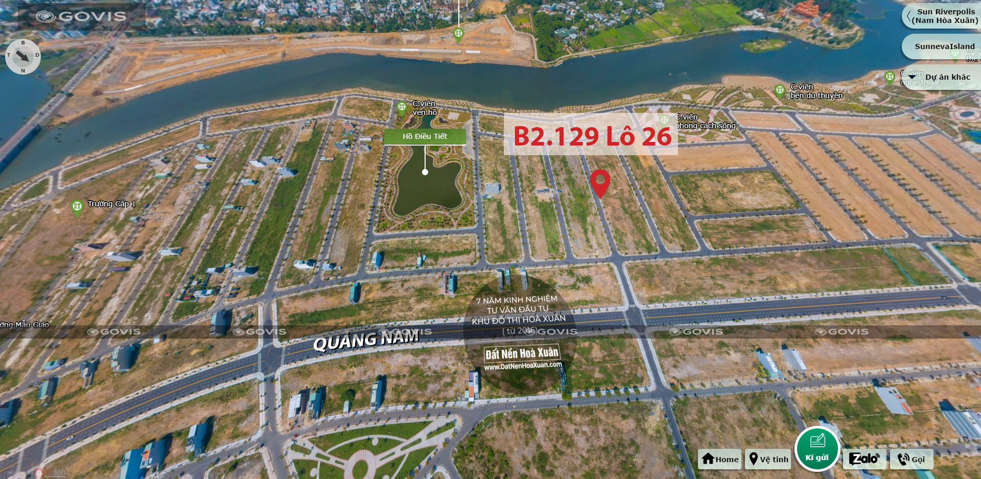 B2.129, Lô 26 - Khu đô thị Nam Hòa Xuân |Sàn Đất Nền Hòa Xuân
