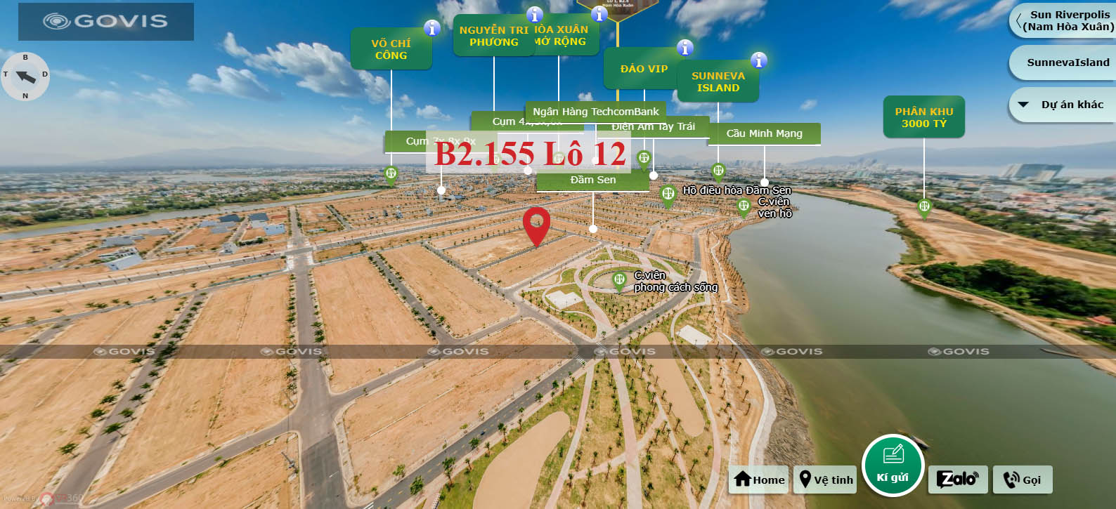 B2.155, Lô 12 - Khu đô thị Nam Hòa Xuân |Sàn Đất Nền Hòa Xuân