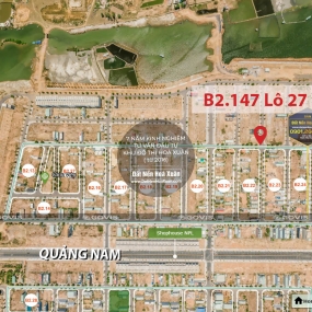  Lô góc, B2.147, Lô 27 - Khu đô thị Nam Hòa Xuân |Sàn Đất Nền Hòa Xuân
