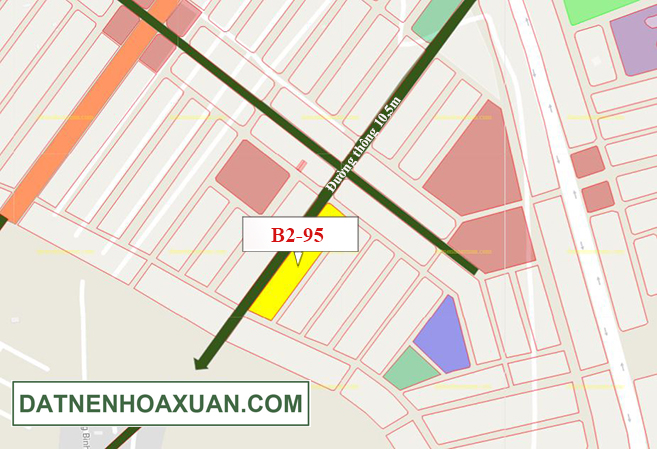 B2.95, Lô 2X - Khu đô thị Nam Hòa Xuân |Sàn Đất Nền Hòa Xuân