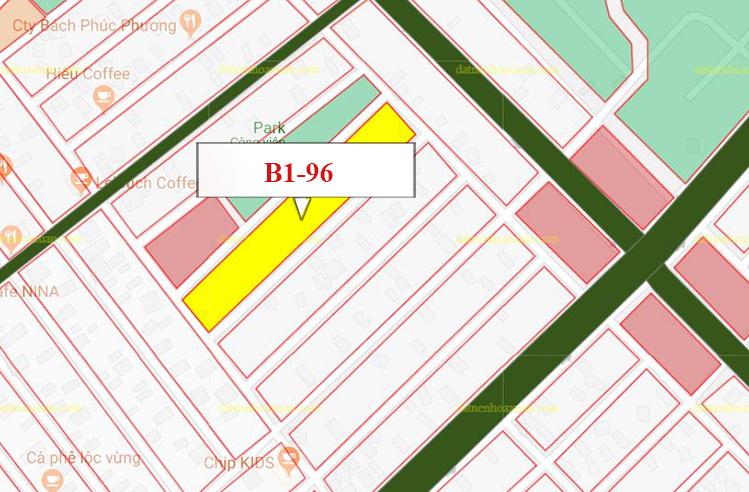 B1.96, Lô 89 - Khu đô thị Nguyễn Tri Phương |Sàn Đất Nền Hòa Xuân