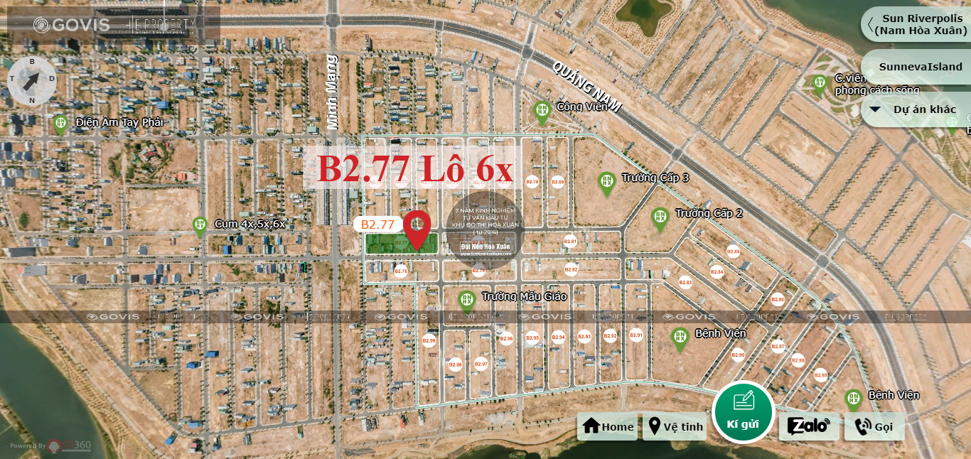 B2.77, Lô 6X - Khu đô thị Nam Hòa Xuân |Sàn Đất Nền Hòa Xuân