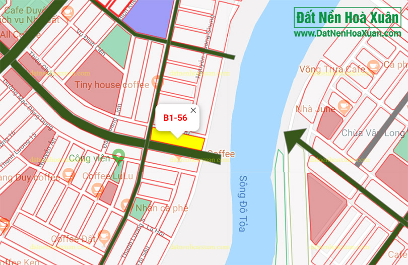 B1.56, Lô 15 - Khu đô thị Nguyễn Tri Phương |Sàn Đất Nền Hòa Xuân