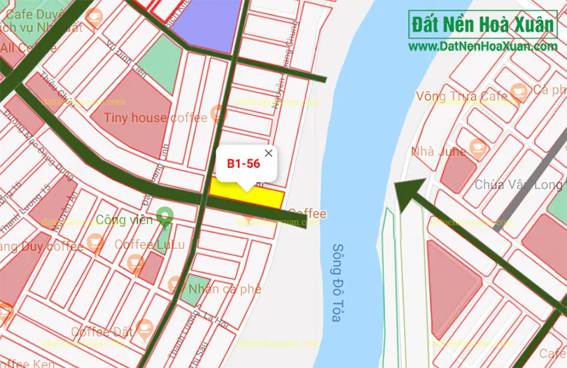 B1.56, Lô 15 - Khu đô thị Nguyễn Tri Phương |Sàn Đất Nền Hòa Xuân