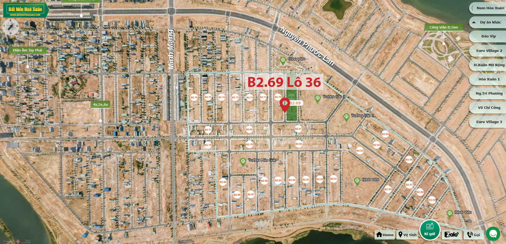 B2.69, Lô 36 - Khu đô thị Nam Hòa Xuân |Sàn Đất Nền Hòa Xuân