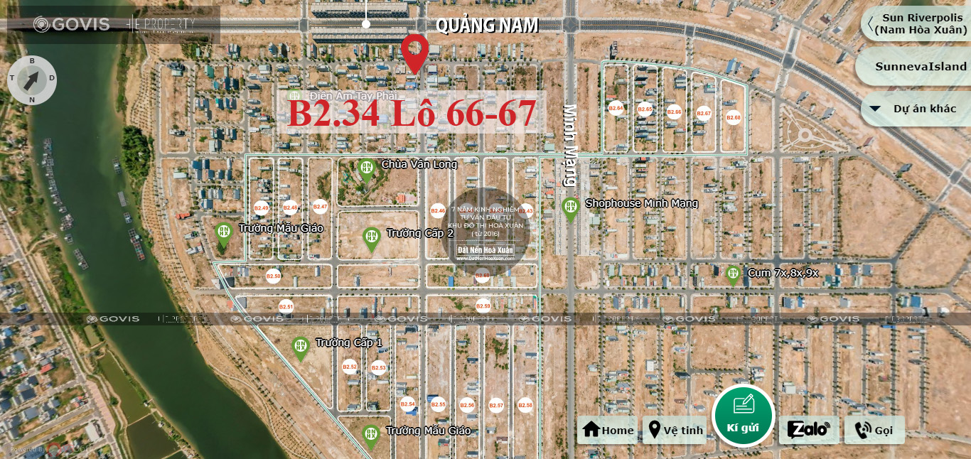 B2.34, Lô 66,67 - Khu đô thị Nam Hòa Xuân |Sàn Đất Nền Hòa Xuân