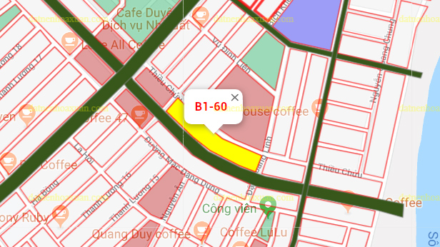 B1.60, Lô 19 - Khu đô thị Nguyễn Tri Phương |Sàn Đất Nền Hòa Xuân