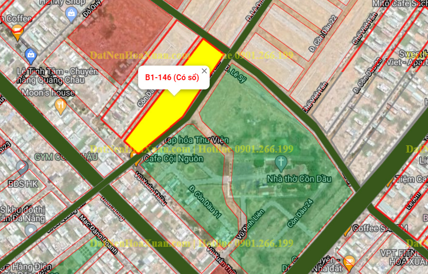 B1.146, Lô 77 - Khu đô thị Nguyễn Tri Phương |Sàn Đất Nền Hòa Xuân