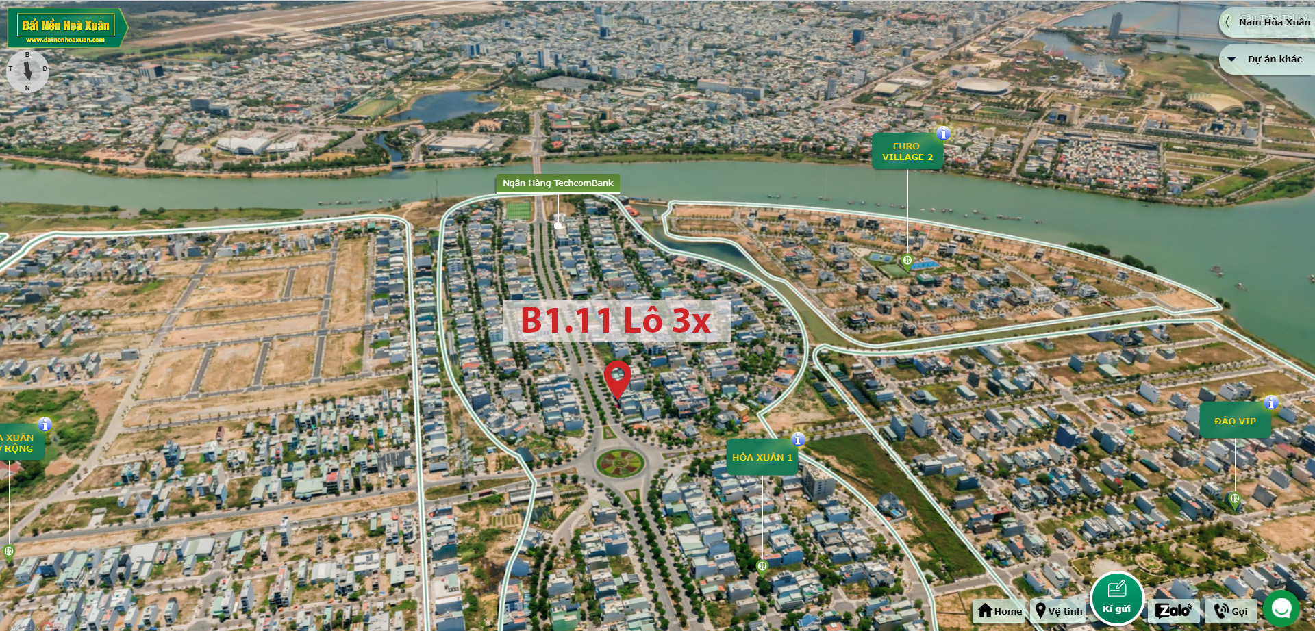 B1.11, Lô 3X - Hòa Xuân (Giai Đoạn 1A) |Sàn Đất Nền Hòa Xuân