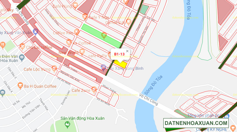 B1.13, Lô 10 - Khu đô thị Nguyễn Tri Phương |Sàn Đất Nền Hòa Xuân