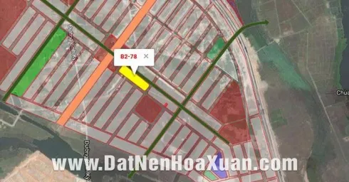 Lô mặt tiền đường 10m5 trung tâm dự án - Nam Hòa Xuân