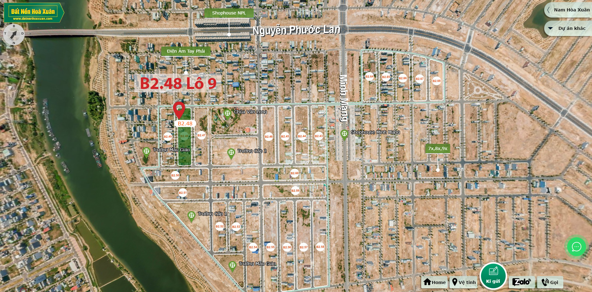 B2.48, Lô 9 - Khu đô thị Nam Hòa Xuân |Sàn Đất Nền Hòa Xuân