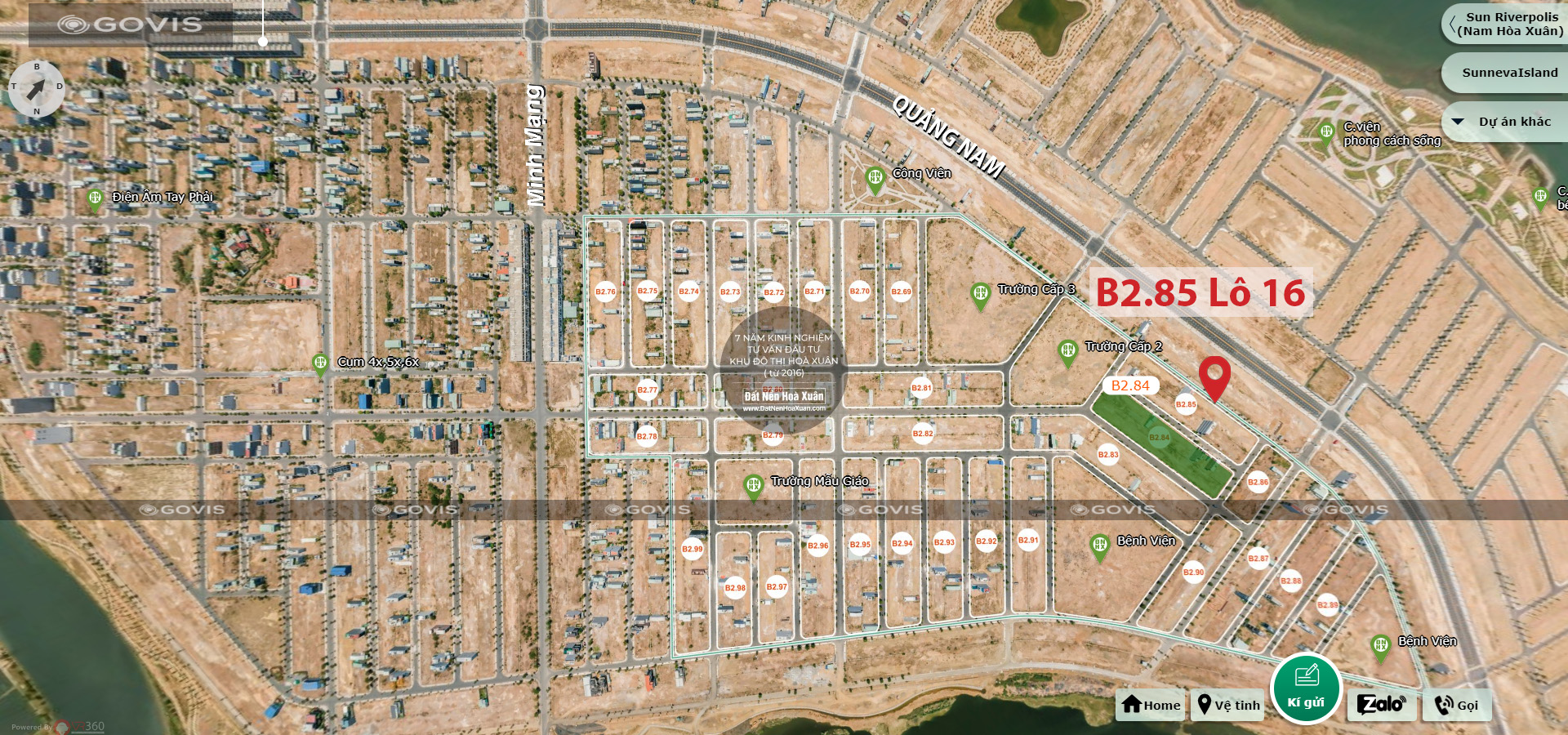 B2.85, Lô 16 - Khu đô thị Nam Hòa Xuân |Sàn Đất Nền Hòa Xuân