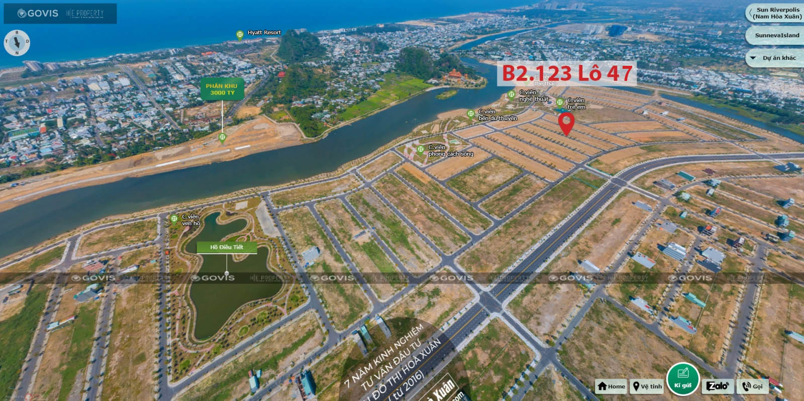 B2.123, Lô 47 - Khu đô thị Nam Hòa Xuân |Sàn Đất Nền Hòa Xuân