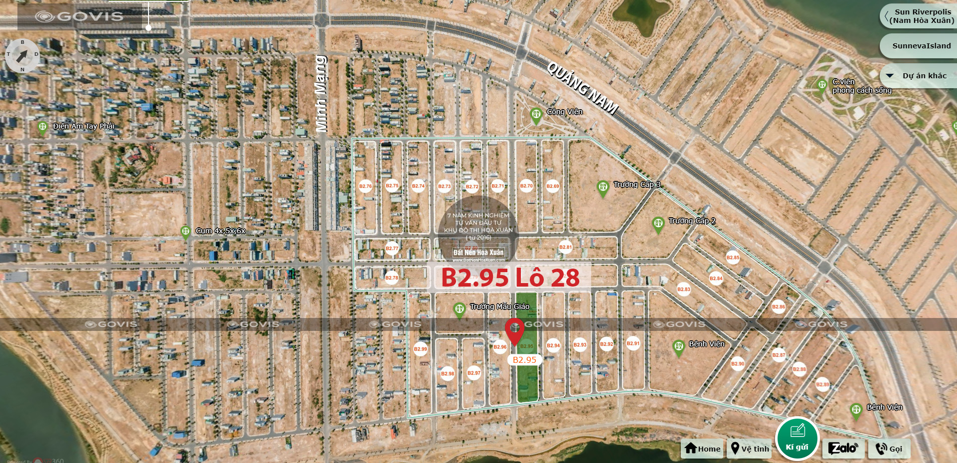 B2.95, Lô 28 - Khu đô thị Nam Hòa Xuân |Sàn Đất Nền Hòa Xuân