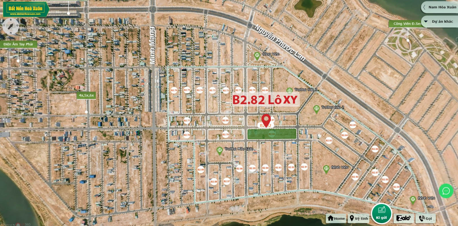 B2.82, Lô XY - Khu đô thị Nam Hòa Xuân |Sàn Đất Nền Hòa Xuân