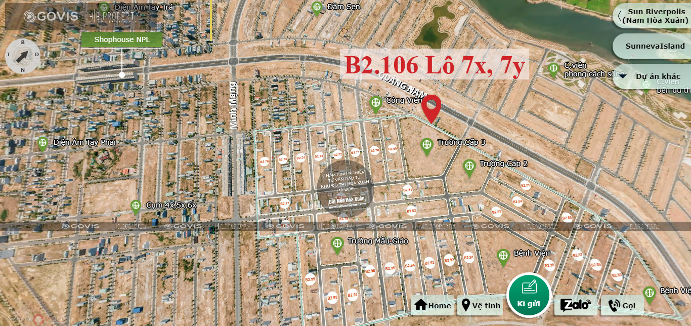 B2.106, Lô 7X,7Y - Khu đô thị Nam Hòa Xuân |Sàn Đất Nền Hòa Xuân