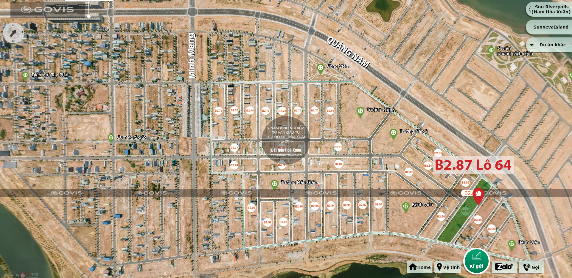 B2.87, Lô 64 - Khu đô thị Nam Hòa Xuân |Sàn Đất Nền Hòa Xuân
